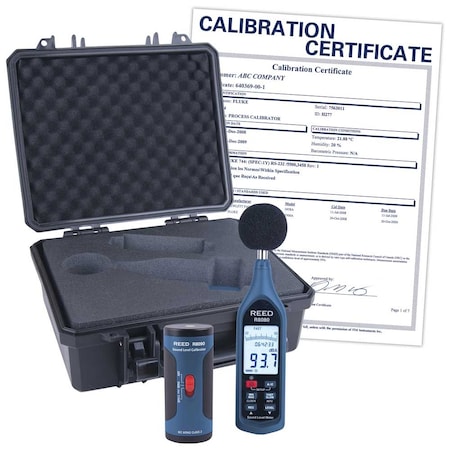 Reed Instruments R8080-KIT-NIST Data Logging Sound Level Meter and Calibrator Kit,  R8080-KIT-NIST
